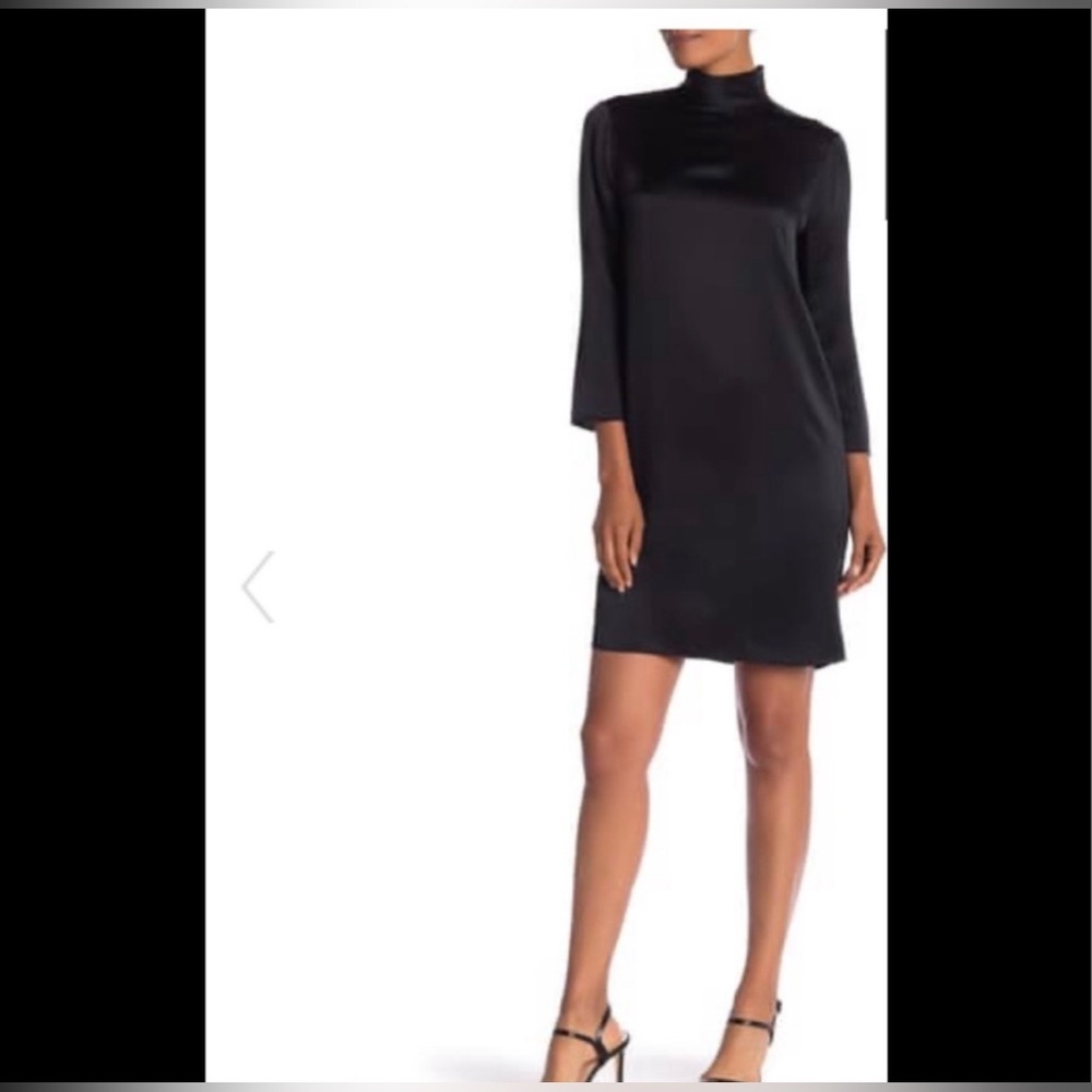 Vince Black Silk Shift Dress